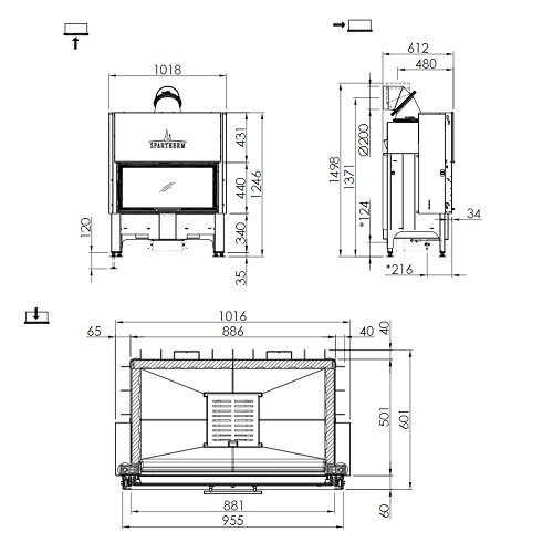 Kamineinsatz SPARTHERM Varia Ah 10,4 kW Schiebetür