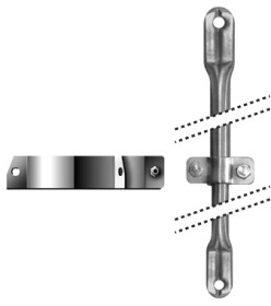 Edelstahlschornstein - Abspannset für Schräder Future DW 1.500 - 2.500 mm verstellbar