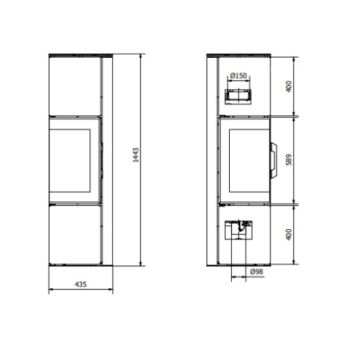 Kaminofen Fram Luisa M 6 kW Speicherofen