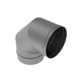 LAS-Schornstein - Bogen 90° segmentiert Ø150/100 mm - DRU LAS ES-I 150/100
